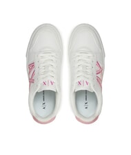 ARMANI EXCHANGE A|X Baskets avec logo contrasté op.blanc+rose - Chaussures Femme - 4