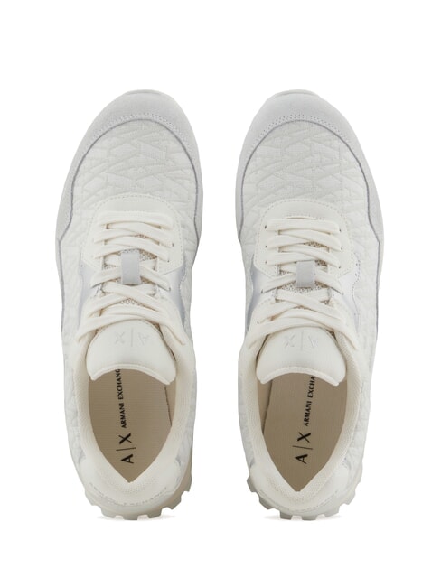 A|X Baskets avec logo intégral gris clair + blanc cassé - Chaussures Femme