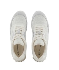 ARMANI EXCHANGE A|X Baskets avec logo intégral gris clair + blanc cassé - Chaussures Femme - 3