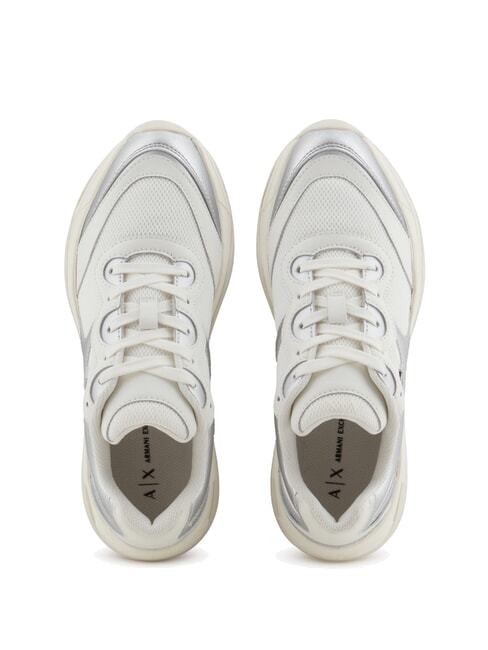 A|X Baskets en tissu mesh argent+blanc cassé - Chaussures Femme