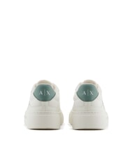 ARMANI EXCHANGE A|X Baskets avec logo contrast&eacute; blanc cass&eacute; + vert fonc&eacute; - Chaussures Femme - 3