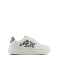 ARMANI EXCHANGE A|X Baskets avec logo contrasté blanc cassé + vert foncé - Chaussures Femme - 2