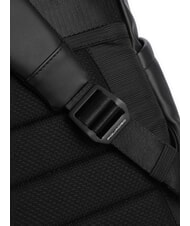 PIQUADRO CORNER SPECIALE GOMMATO Sac à dos à enroulement, support pour ordinateur portable 14" Noir - Sacs à dos pour ordinateur portable - 4