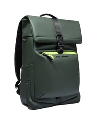 PIQUADRO CORNER SPECIALE GOMMATO Sac à dos à enroulement, support pour ordinateur portable 14" VERT - Sacs à dos pour ordinateur portable - 2