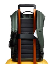 PIQUADRO CORNER SPECIALE GOMMATO Sac à dos à enroulement, support pour ordinateur portable 14" VERT - Sacs à dos pour ordinateur portable - 3