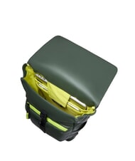 PIQUADRO CORNER SPECIALE GOMMATO Sac à dos à enroulement, support pour ordinateur portable 14" VERT - Sacs à dos pour ordinateur portable - 4