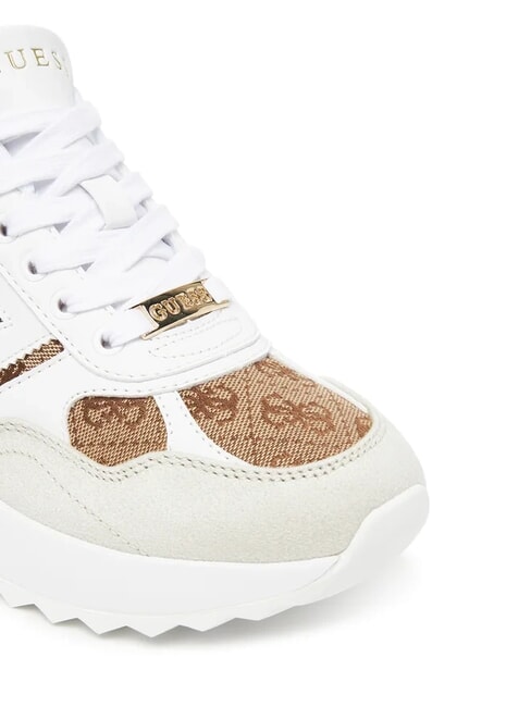 KORENZO Baskets de course avec logo 4G Beige / Marron - Chaussures Femme