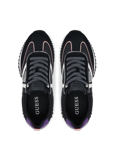 BAIL Baskets de course en cuir mélangé NOIR - Chaussures Femme