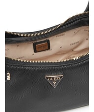 GUESS ROSALBA Sac bandoulière imprimé Saffiano NOIR - Sacs pour Femme - 4