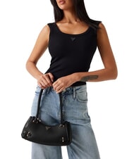 GUESS ROSALBA Sac bandoulière imprimé Saffiano NOIR - Sacs pour Femme - 5