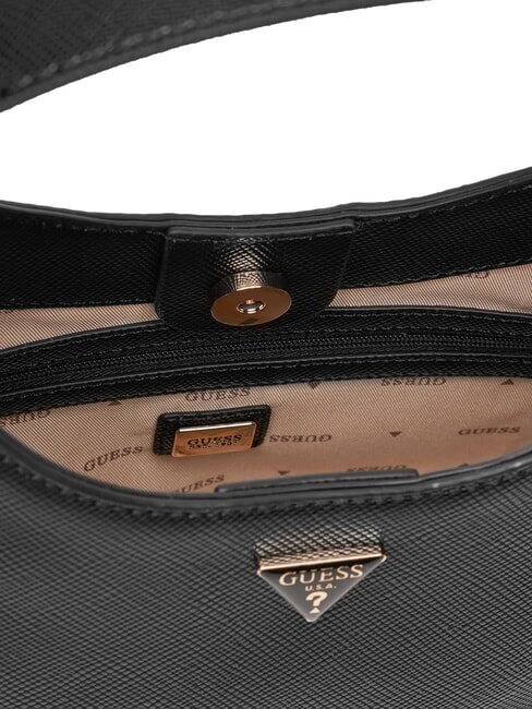 GIULLY 2 Sac à bandoulière imprimé Saffiano NOIR - Sacs pour Femme