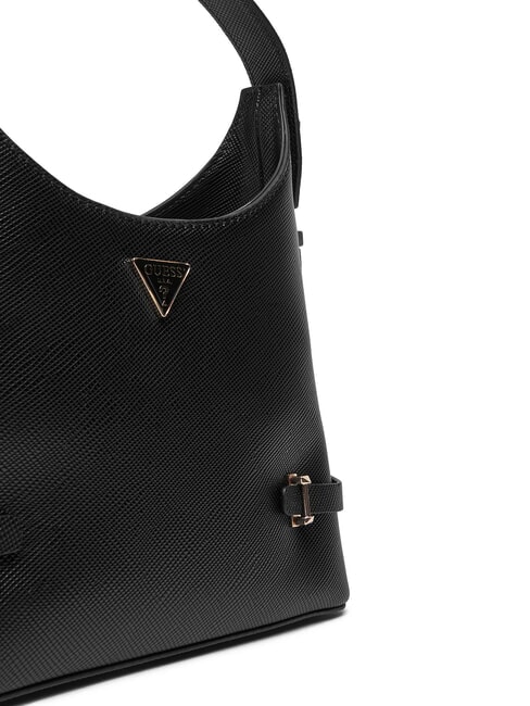 GIULLY 2 Sac à bandoulière imprimé Saffiano NOIR - Sacs pour Femme