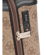 GUESS BERTA 18 Chariot à bagages à main logo latte / marron - Valises cabine - 4