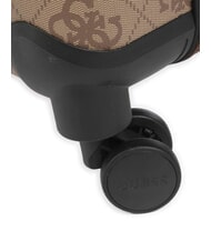 GUESS BERTA 18 Chariot à bagages à main logo latte / marron - Valises cabine - 5