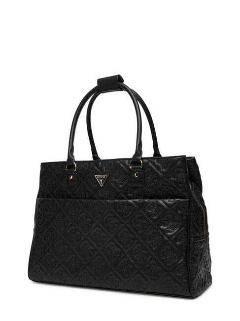 ADELASIA Sac shopping avec logo brodé NOIR - Sacs pour Femme