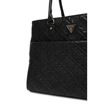 GUESS ADELASIA Sac shopping avec logo brodé NOIR - Sacs pour Femme - 3