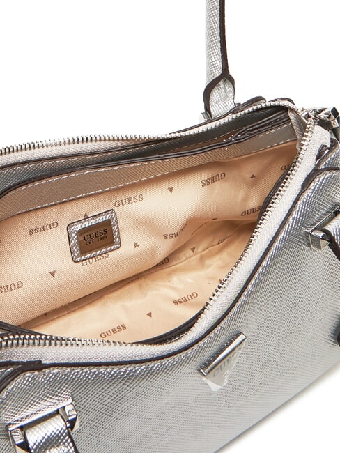 ROSALBA Sac bandoulière imprimé Saffiano ARGENT - Sacs pour Femme