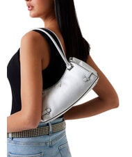 GUESS ROSALBA Sac bandoulière imprimé Saffiano ARGENT - Sacs pour Femme - 5