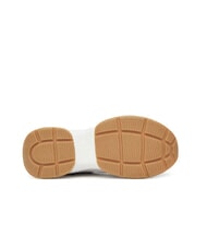 GUESS HAPYY3 Baskets avec empiècements logo pivoine Blanc / marron - Chaussures Femme - 6