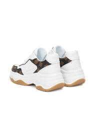 GUESS HAPYY3 Baskets avec empiècements logo pivoine Blanc / marron - Chaussures Femme - 3