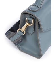 THE BRIDGE IRENE  Mini sac bandoulière en cuir céruléen avec abb doré - Sacs pour Femme - 3