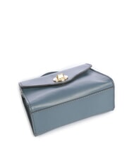 THE BRIDGE IRENE  Mini sac bandoulière en cuir céruléen avec abb doré - Sacs pour Femme - 5