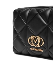 LOVE MOSCHINO QUILTED Pochette matelassée Noir - Sacs pour Femme - 3
