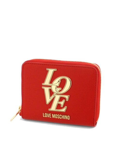 LOVE Mini portefeuille zippé rouge - Portefeuilles Femme