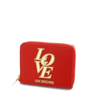 LOVE MOSCHINO LOVE Mini portefeuille zippé rouge - Portefeuilles Femme - 3