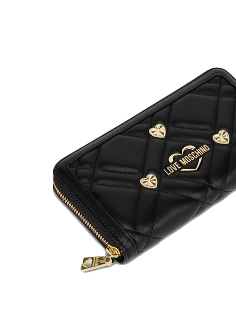 SWEET STUDS Grand portefeuille zippé Noir - Portefeuilles Femme