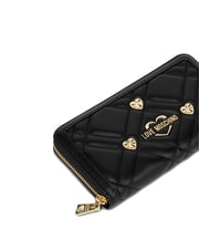 LOVE MOSCHINO SWEET STUDS Grand portefeuille zippé Noir - Portefeuilles Femme - 3