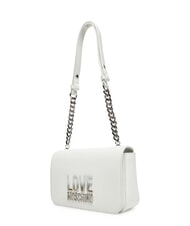 LOVE MOSCHINO LETTERING BICOLOR Sac à bandoulière blanche - Sacs pour Femme - 3