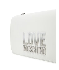 LOVE MOSCHINO LETTERING BICOLOR Sac à bandoulière blanche - Sacs pour Femme - 4