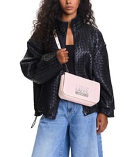 LOVE MOSCHINO LETTERING BICOLOR Sac à bandoulière poudre pour le visage - Sacs pour Femme - 7