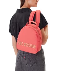 LOVE MOSCHINO LETTERING Sac à dos corail - Sacs pour Femme - 6