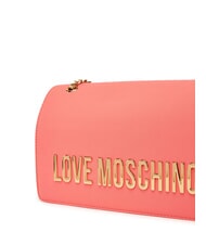 LOVE MOSCHINO LETTERING Sac bandoulière/épaule corail - Sacs pour Femme - 3