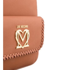 LOVE MOSCHINO BRAIDED Sac à dos avec poche chameau - Sacs pour Femme - 4