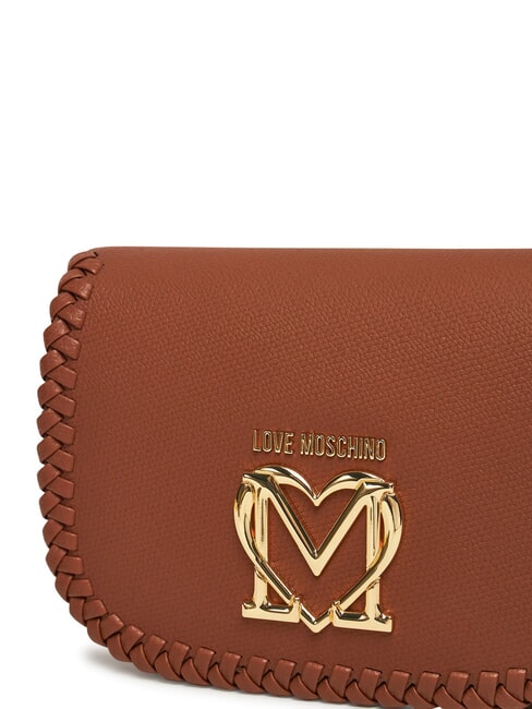 BRAIDED Sac à bandoulière avec rabat chameau - Sacs pour Femme