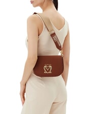 LOVE MOSCHINO BRAIDED Sac à bandoulière avec rabat chameau - Sacs pour Femme - 6