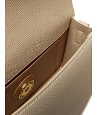 LOVE MOSCHINO BRAIDED Sac à bandoulière avec rabat Ivoire - Sacs pour Femme - 5