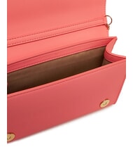 LOVE MOSCHINO BOLD LOGO Sac à rabat et bandoulière chaîne corail - Sacs pour Femme - 4