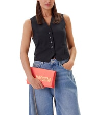 LOVE MOSCHINO BOLD LOGO Sac à rabat et bandoulière chaîne corail - Sacs pour Femme - 5