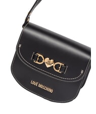 LOVE MOSCHINO LOVE CHAIN Mini sac à bandoulière Noir - Sacs pour Femme - 3