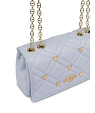 LOVE MOSCHINO SWEET STUDS Sac à bandoulière avec chaîne bleu clair - Sacs pour Femme - 3
