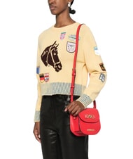 LOVE MOSCHINO LOVE CHAIN Mini sac à bandoulière rouge - Sacs pour Femme - 5