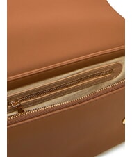 LOVE MOSCHINO LAMINATED BOLD LOVE Sac à bandoulière avec rabat chameau - Sacs pour Femme - 5