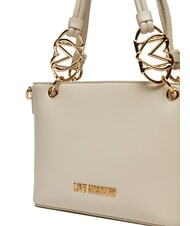 LOVE MOSCHINO LOVE CHAIN STRAP Sac shopping avec bandoulière Ivoire - Sacs pour Femme - 3