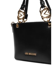 LOVE MOSCHINO LOVE CHAIN STRAP Sac shopping avec bandoulière Noir - Sacs pour Femme - 3