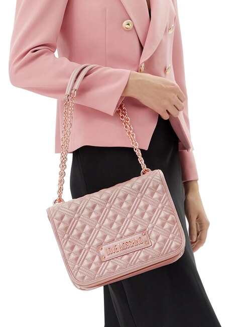 BOLD LOVE Sac à bandoulière avec anses en chaîne poudre - Sacs pour Femme