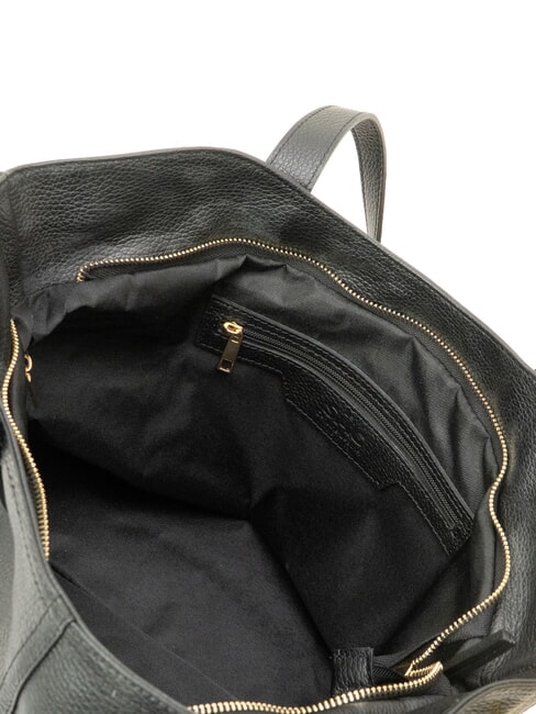 MARTINA Sac cabas en cuir Dollar noir - Sacs pour Femme